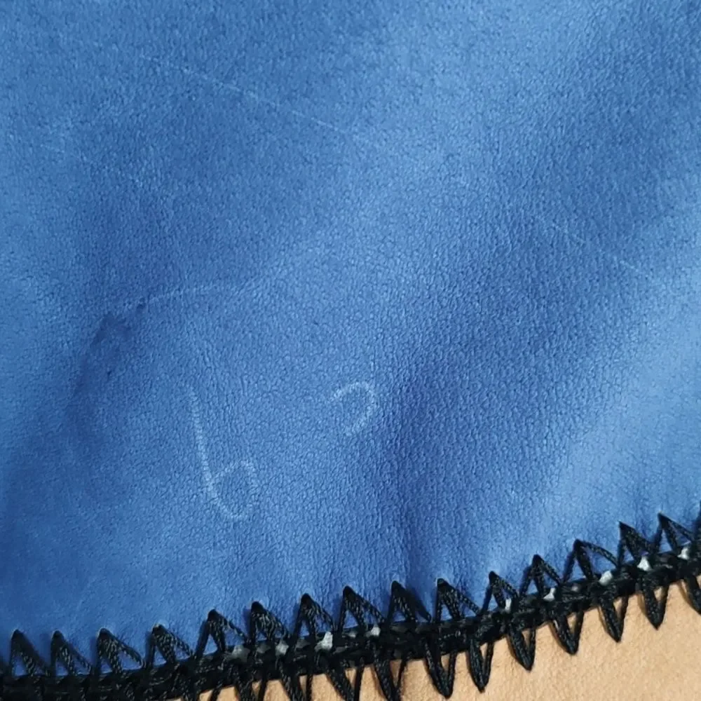 🔥HP Adrienne Landau Dyed Pig Suede Long Patchwork Colorblock Duster Jacket - Picture 10 of 13